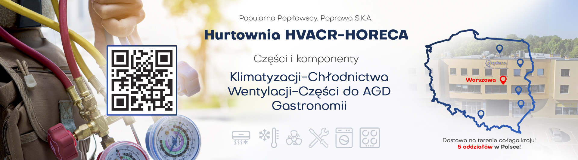 Ingrosso di ricambi per elettrodomestici, refrigerazione e climatizzazione - Popularna Popławscy